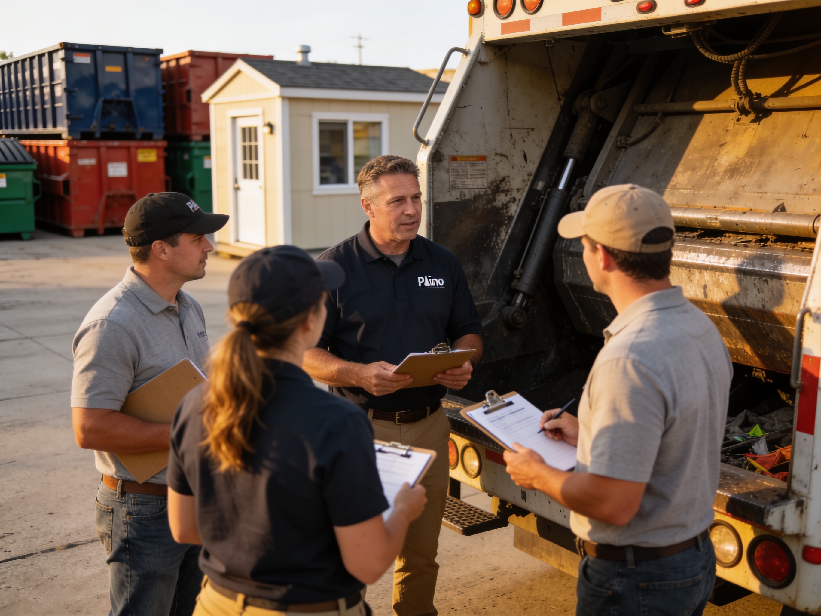 The Plano Dumpster Rental pros team at work in Plano