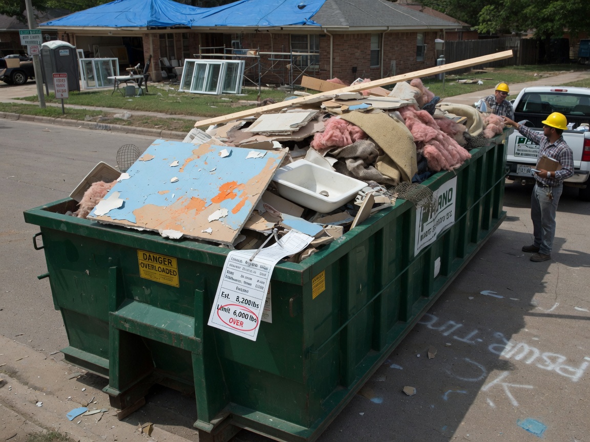 Dumpster Weight Limits and Overage Fees for Plano Renovations