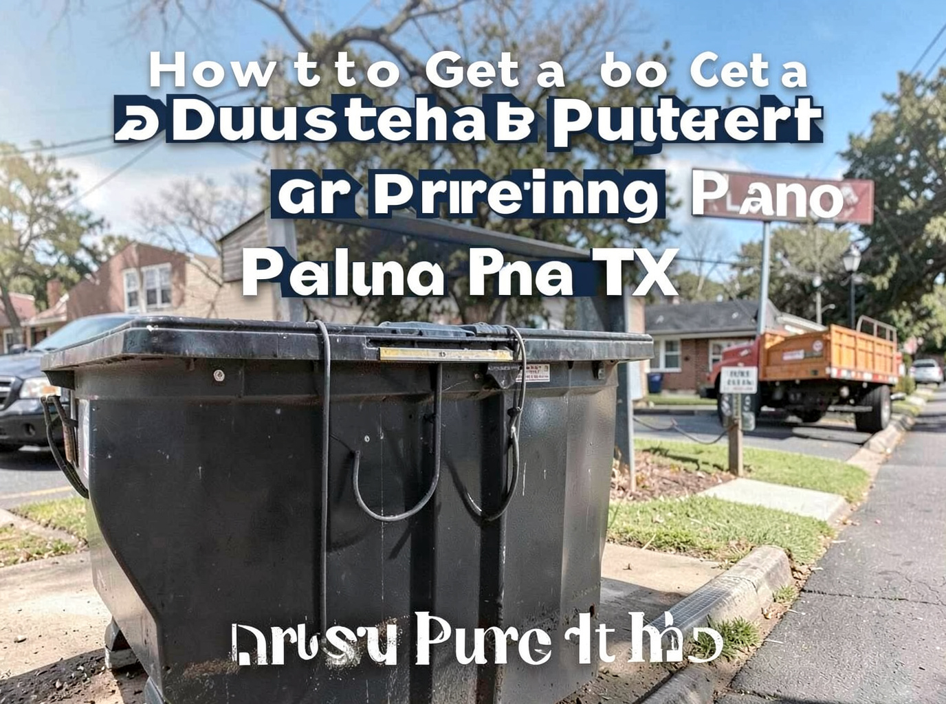 How to Get a Dumpster Permit in Plano TX